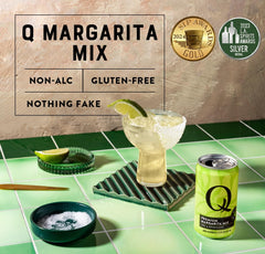 Q MIXERS can in hand for size comparison and portable convenience