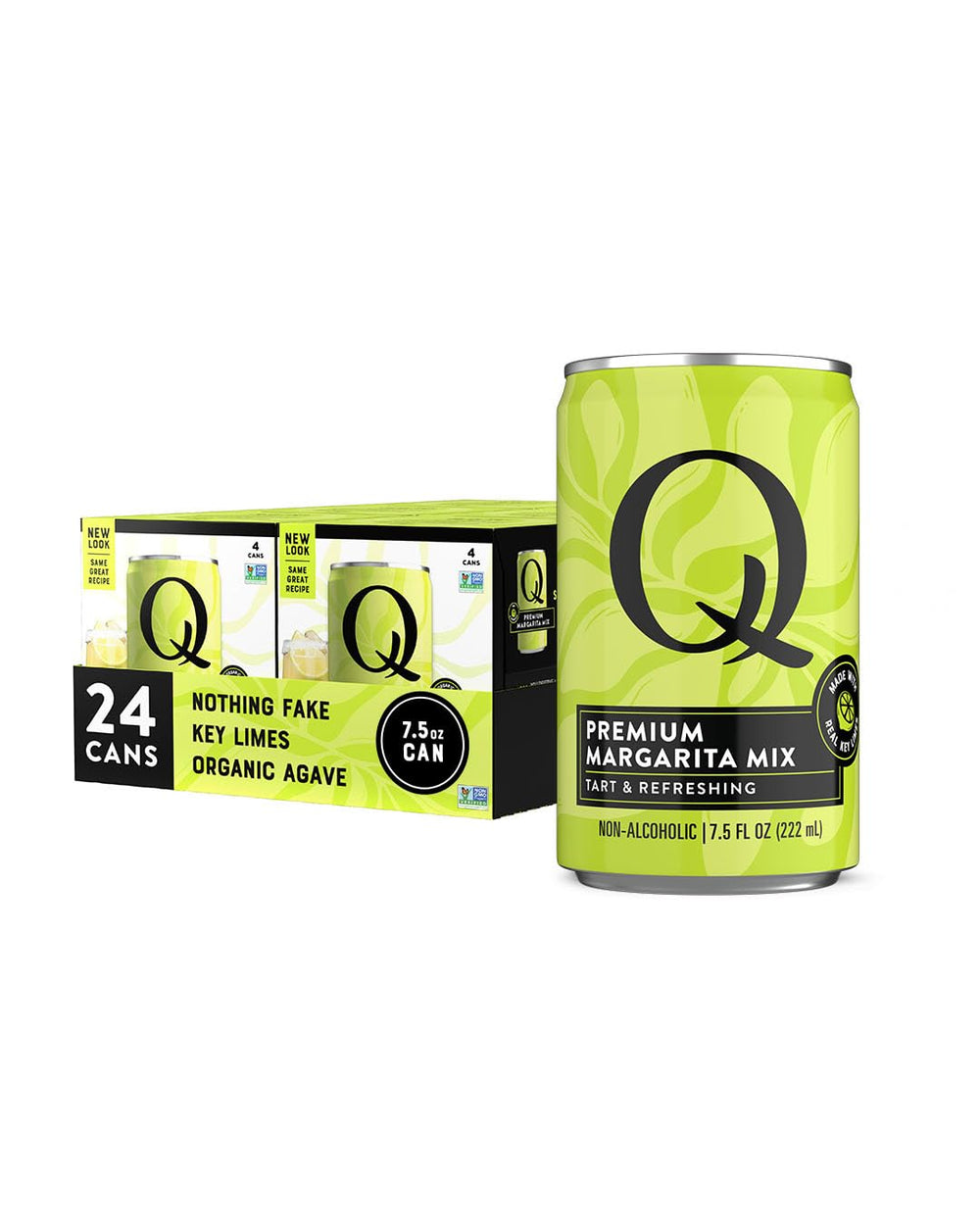 Q MIXERS front can packaging showing pack benefits and ready-to-serve
