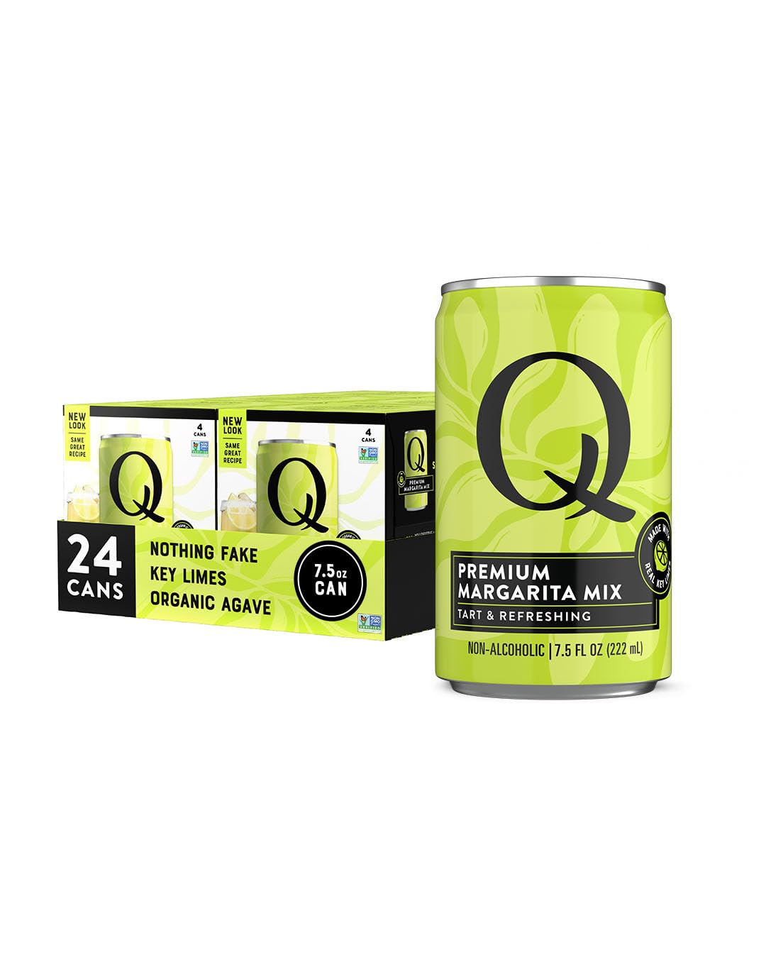 Q MIXERS front can packaging showing pack benefits and ready-to-serve