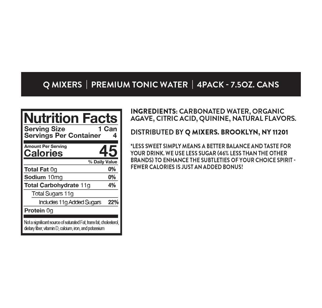 Q MIXERS Q TONIC WATER carbonation close-up highlighting lively bubbles