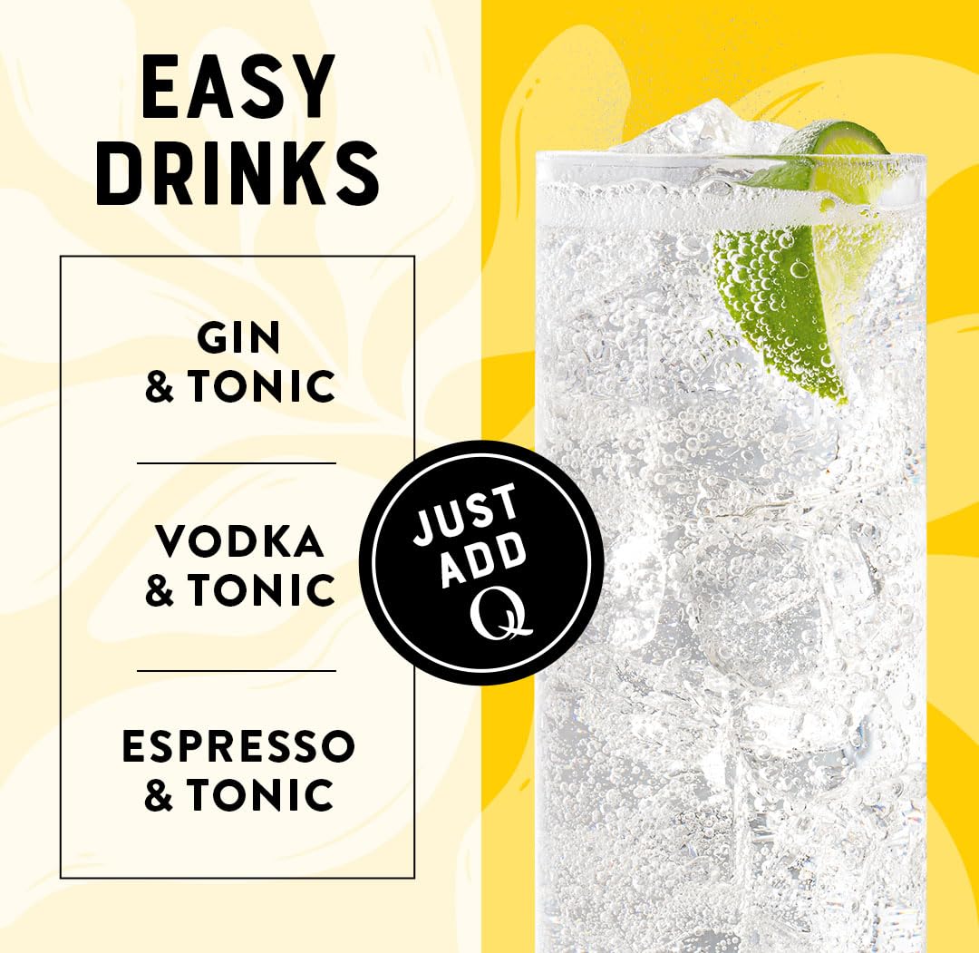 Q MIXERS Q TONIC WATER in a gin and tonic glass showing balanced cocktail serve