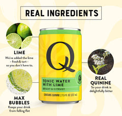 Q MIXERS served in cocktail glass with garnish showing mixability