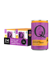 Q MIXERS front can showing tropical ginger beer branding and refreshing look