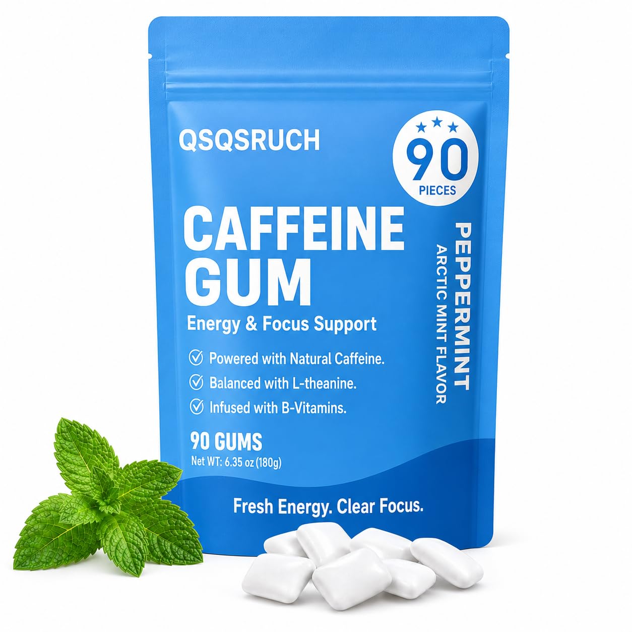 QSQSRUCH front packaging showing arctic mint and 90 count convenience