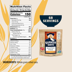 Close-up of Quaker rolled oats texture highlighting whole-grain quality