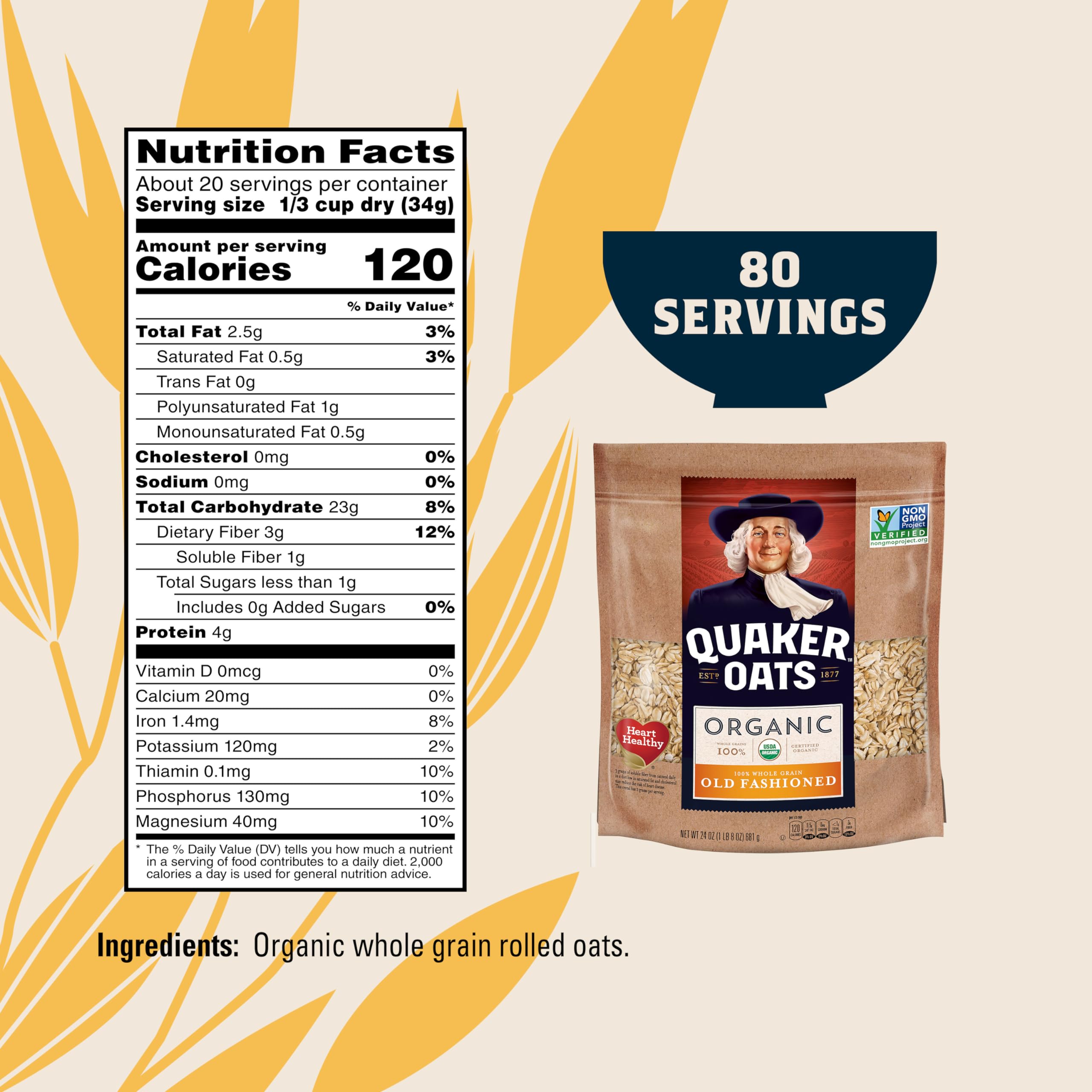 Four Quaker 24oz bags on a pantry shelf for bulk storage convenience