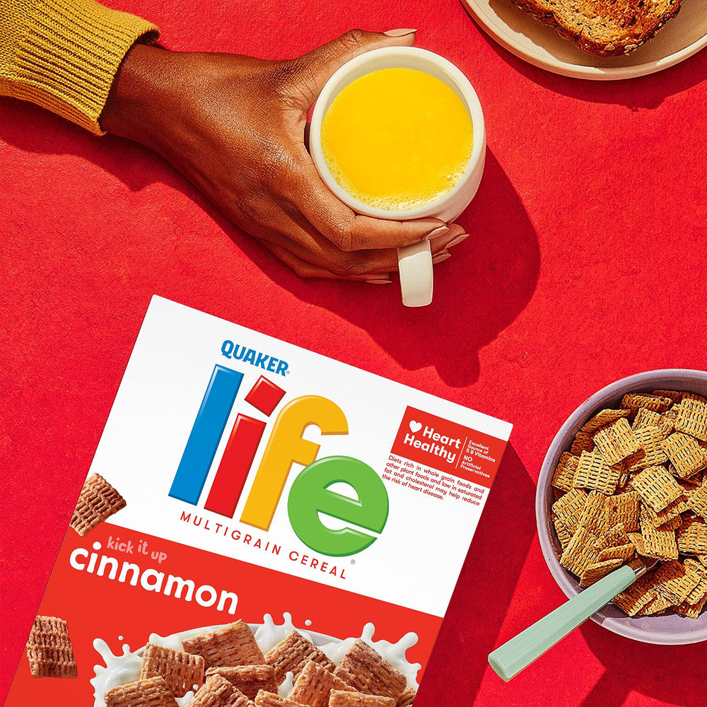 Quaker Life three-box pack stacked for pantry convenience and value