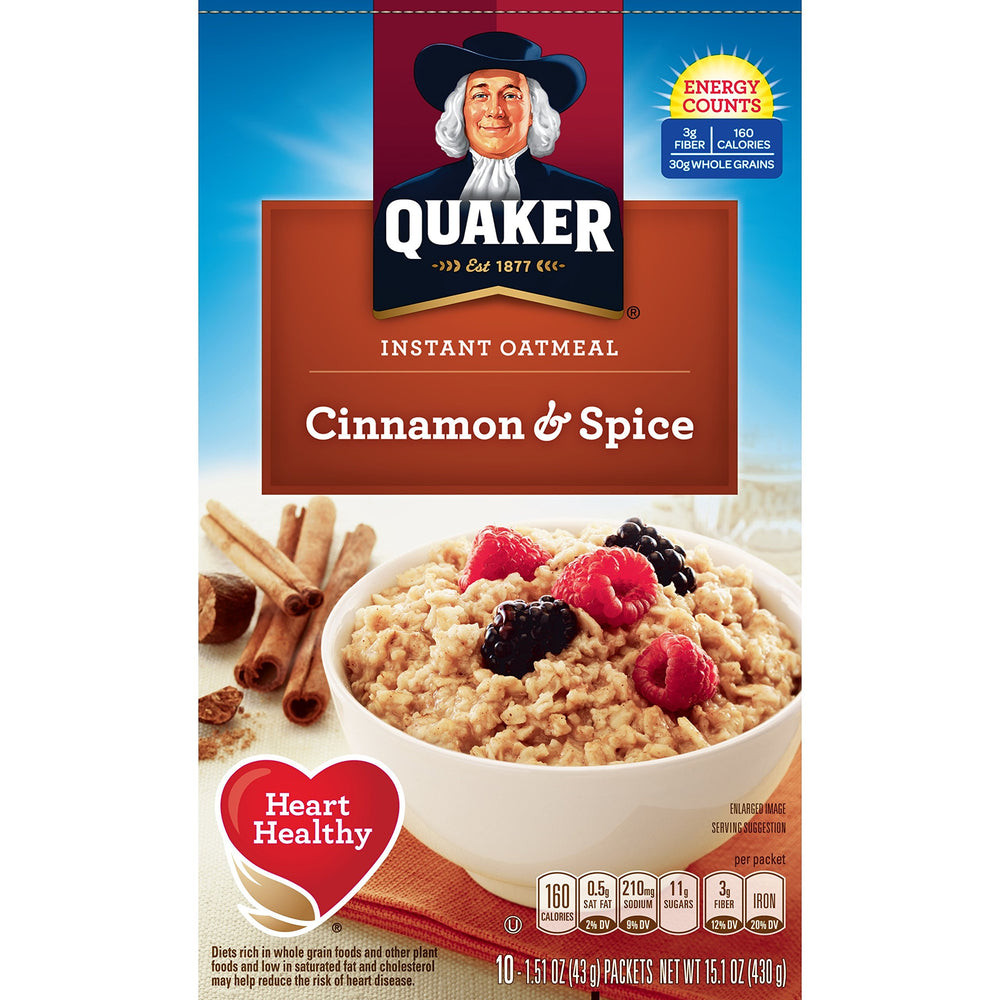 Quaker prepared bowl of oatmeal ready to eat offering quick comfort