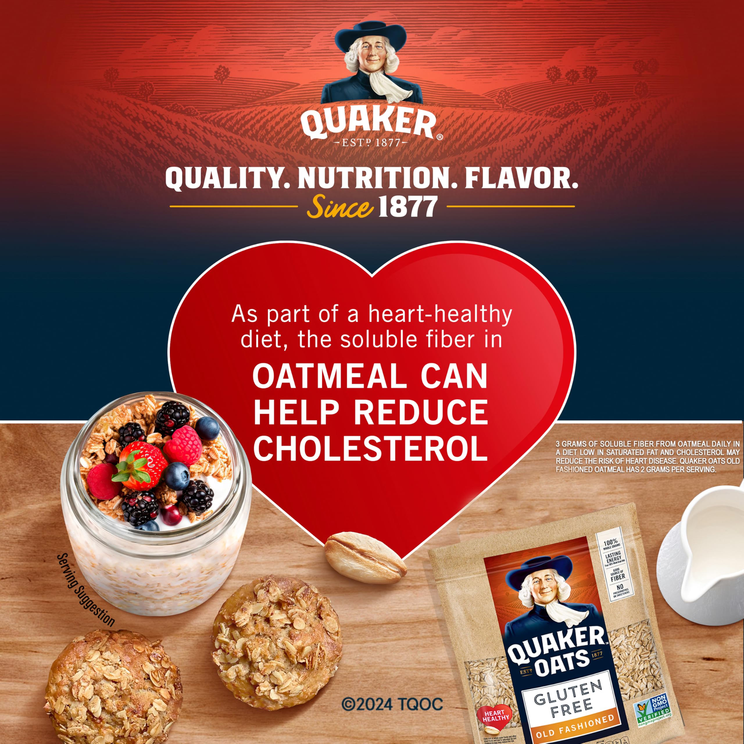 Bowl of cooked Quaker oats for breakfast showing comforting nourish benefit