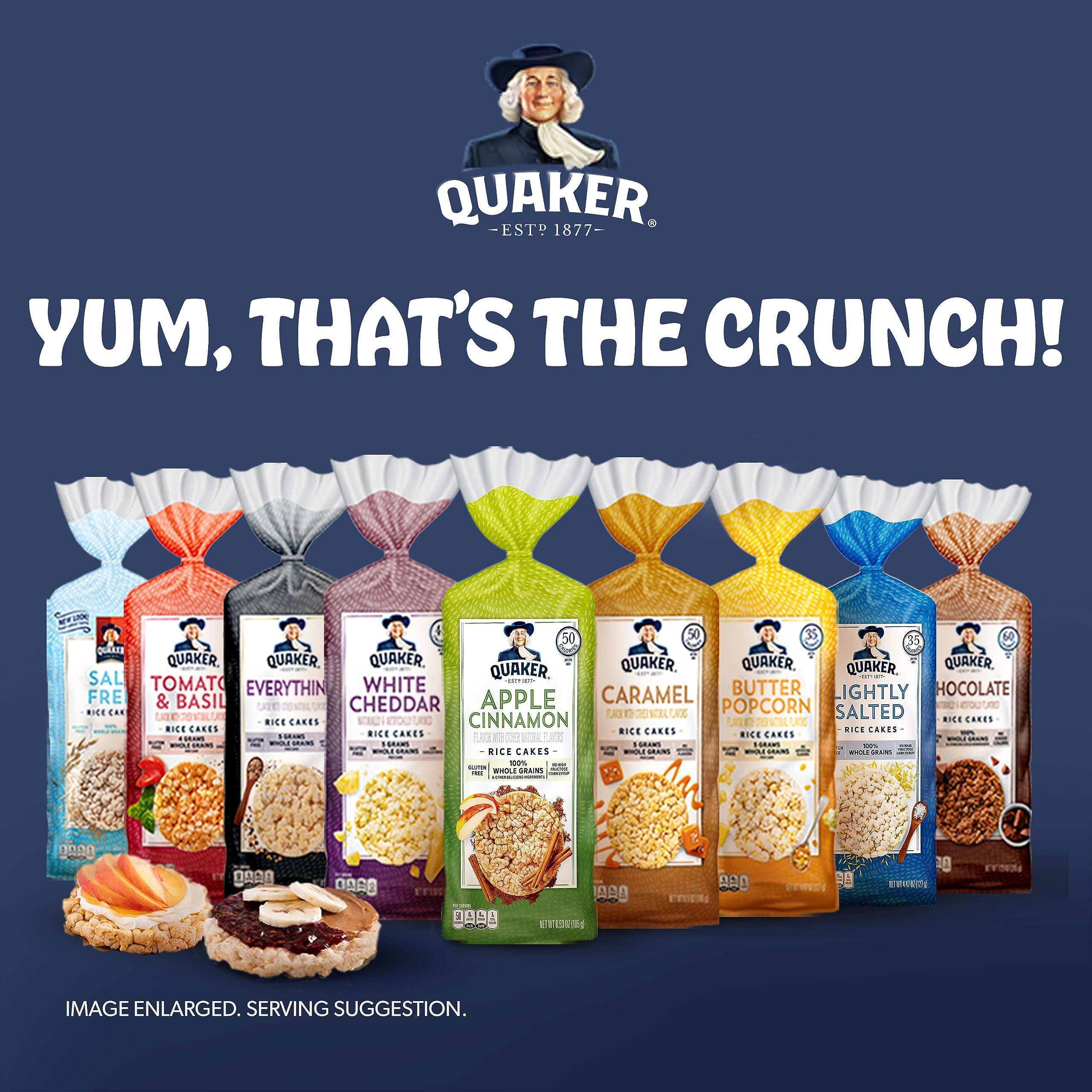 Quaker single-serve bags lined up for easy portion control and travel