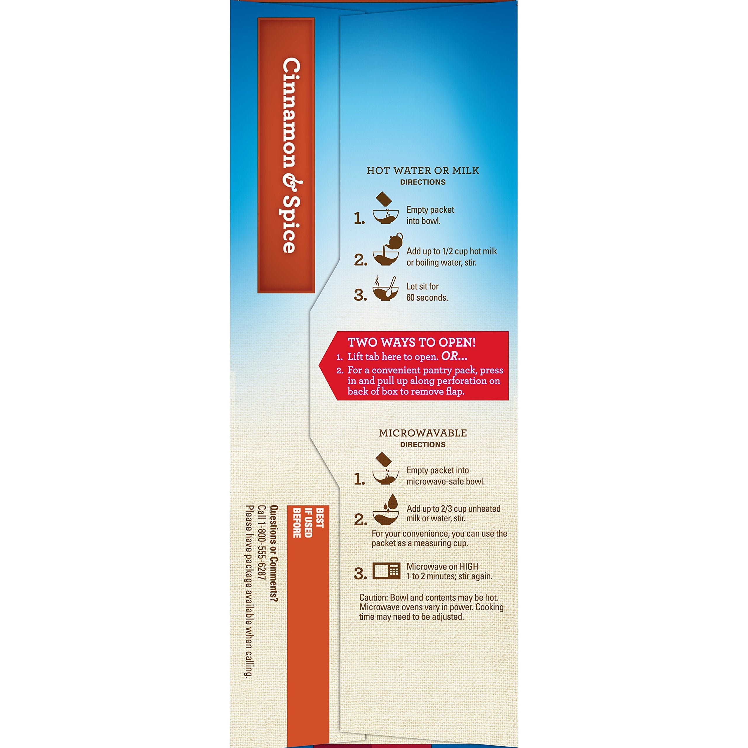 Quaker box held in hand demonstrating pack size and portability