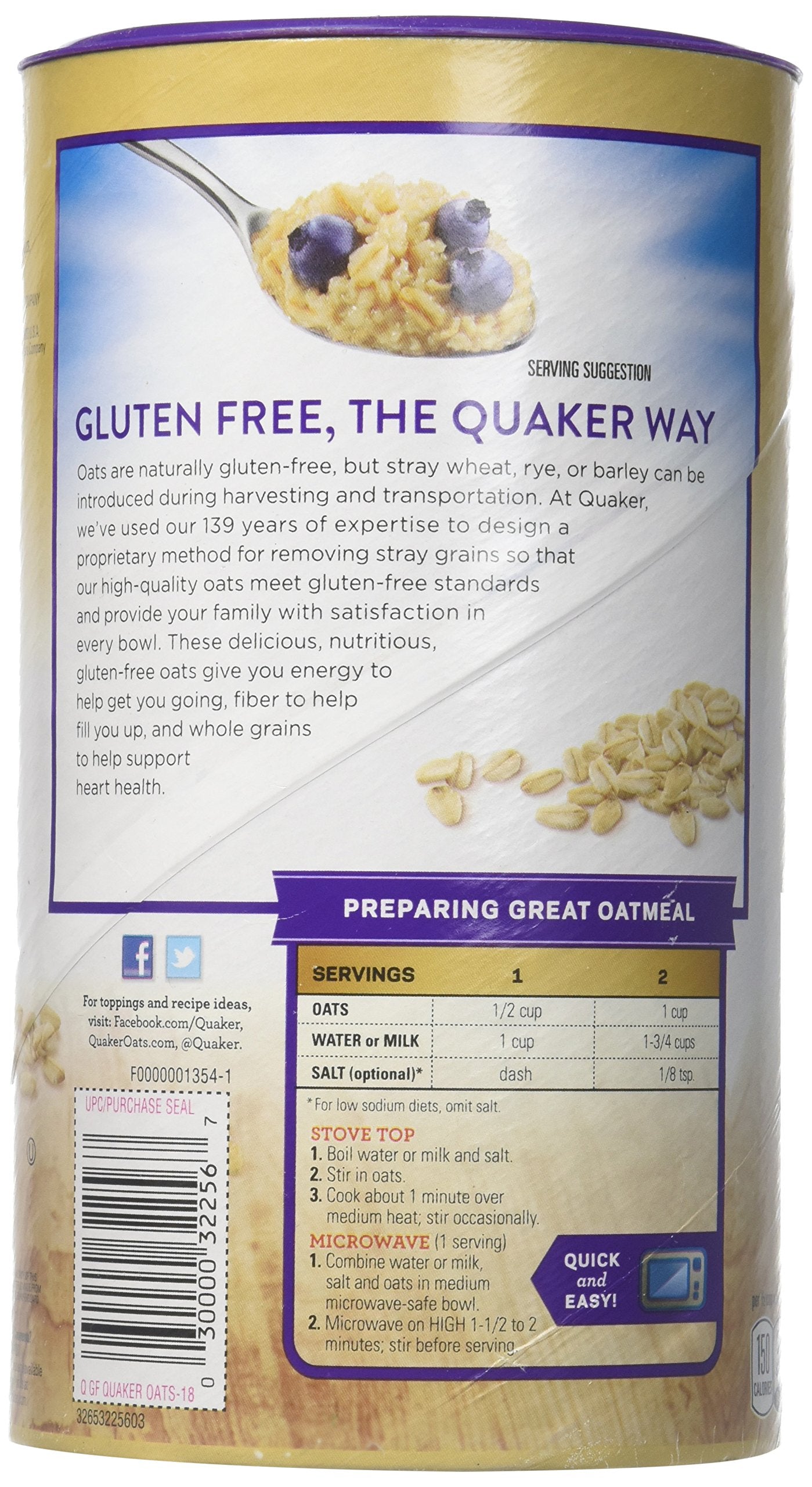 Quaker close-up of cooked oats texture with chewy consistency benefit
