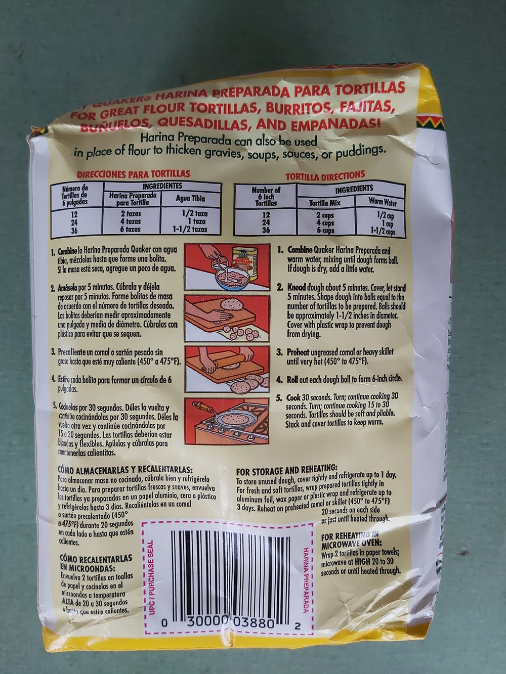 4-pound Quaker bag next to measuring cup to demonstrate quantity and portioning benefit
