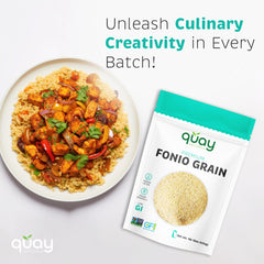 Quay Naturals close-up of fonio grain texture showcasing delicate grains