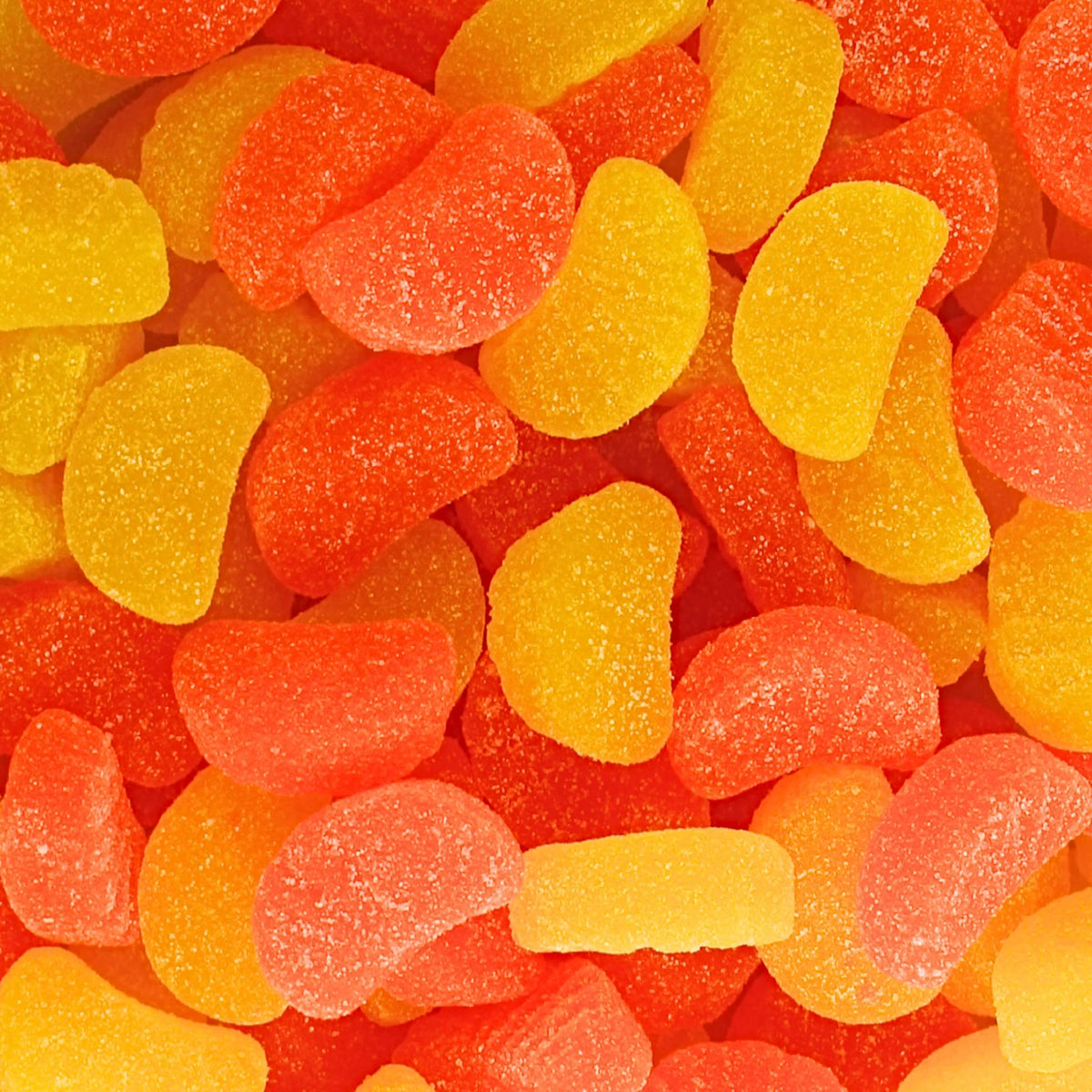 QUEEN CITY CANDY CAVE front packaging showing 1 lb resealable bag and citrus slices, convenient storage
