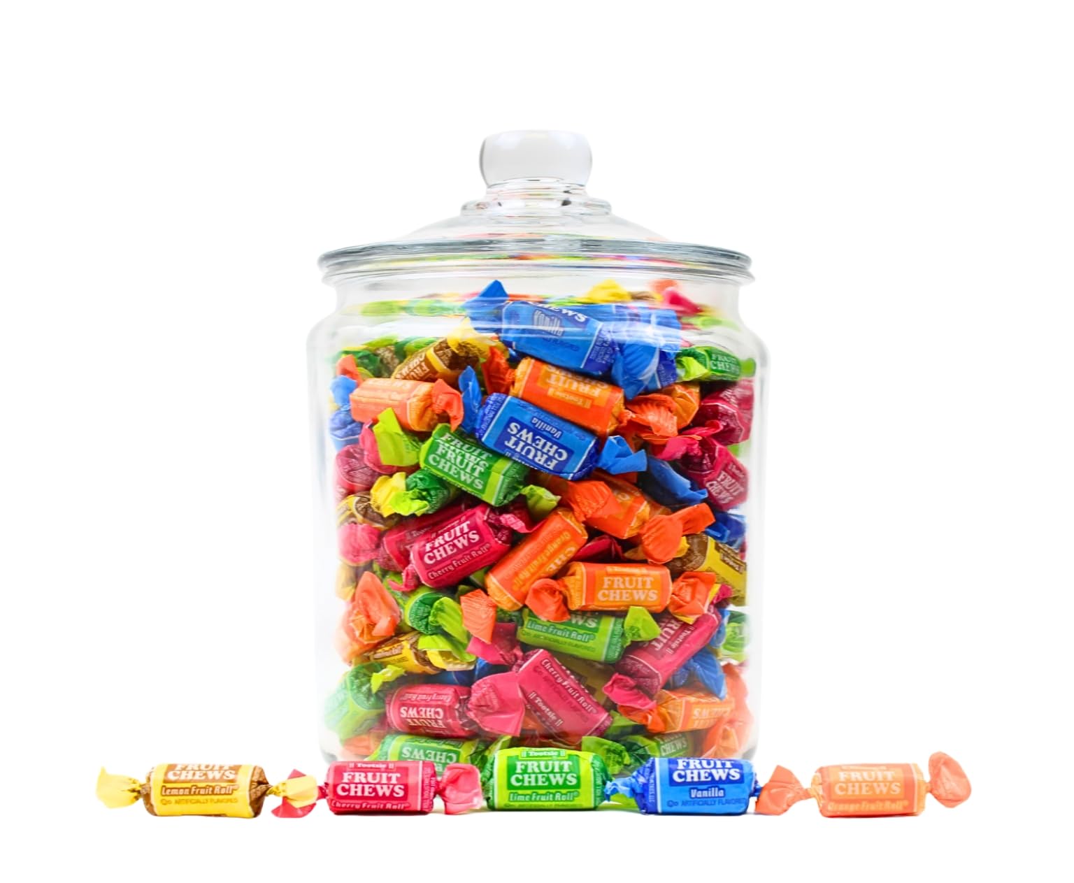 QUEEN CITY CANDY CAVE chews beside a coin to show bite-size scale