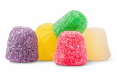 QUEEN CITY CANDY CAVE assorted gumdrops spread by color showing flavor variety benefit