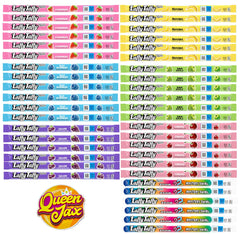 QUEEN JAX front packaging showing the 42-count variety box and colorful branding benefits quick selection