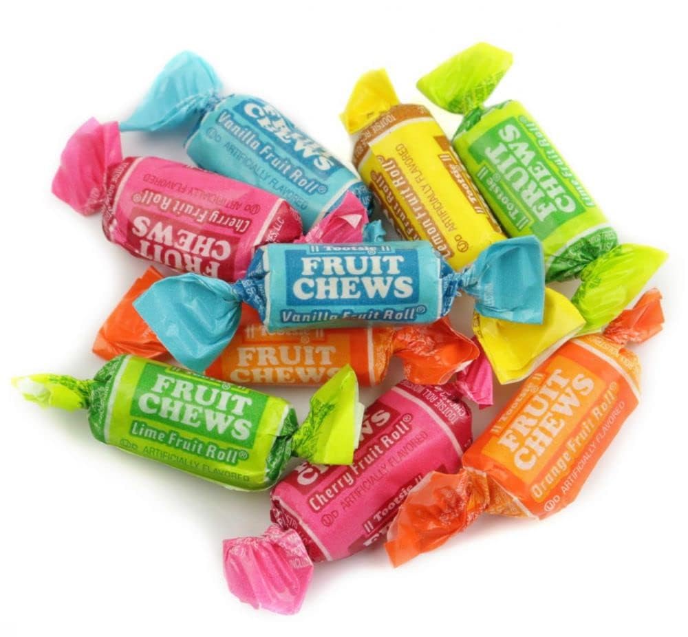 QUEEN JAX front packaging showing assorted fruit chews and weight
