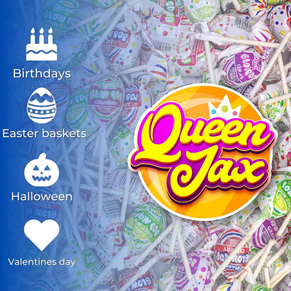 QUEEN JAX lollipop held in hand to show scale and easy portioning