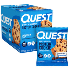 Quest front packaging showing 12-count carton and benefits