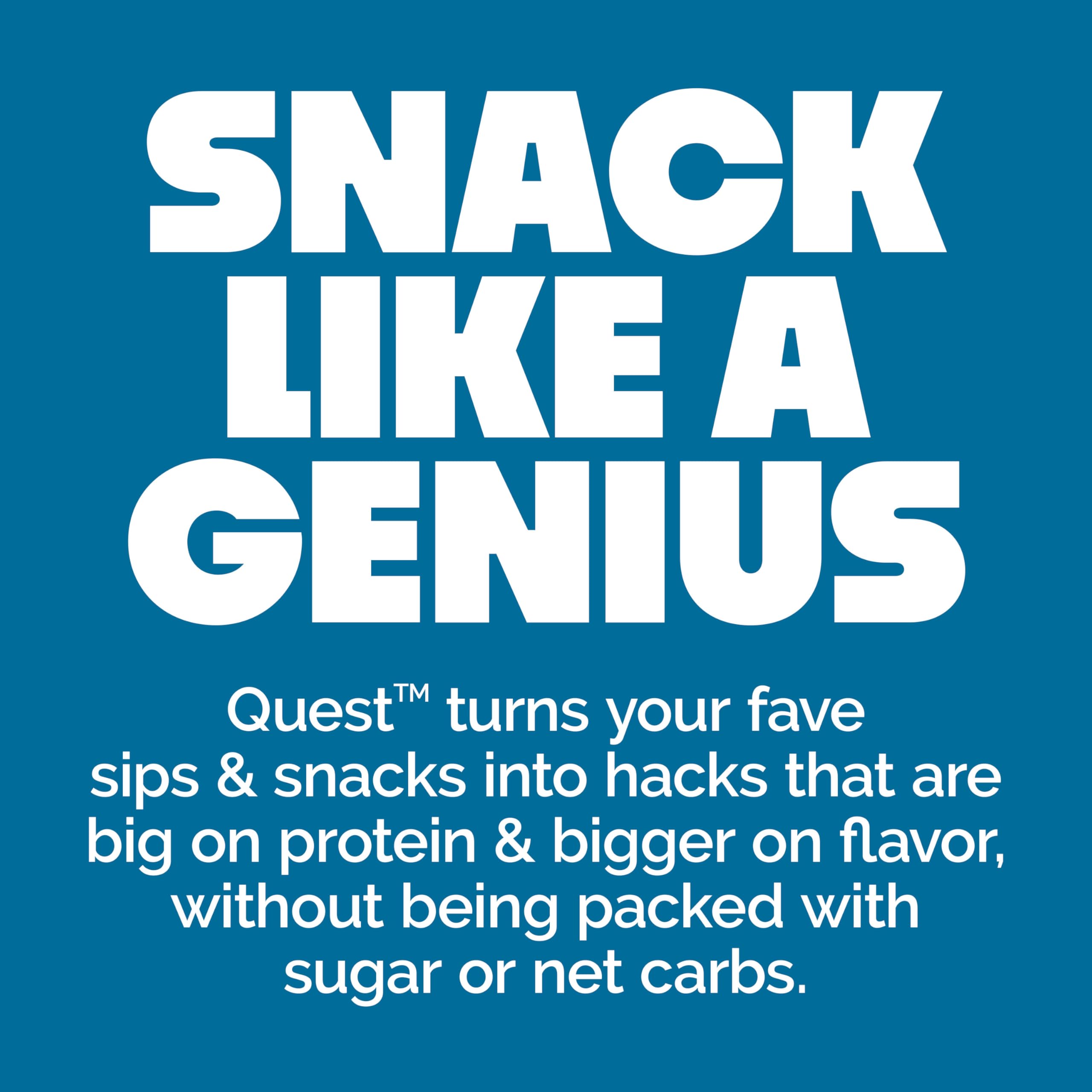 Quest nutrition label closeup showing protein and carbs
