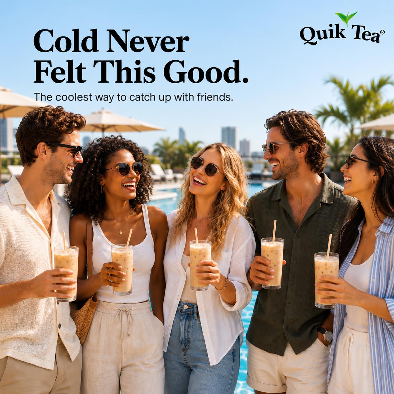 Quik Tea sachet poured into cup to make hot chai latte quickly