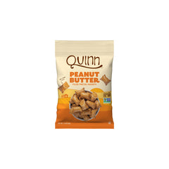 Quinn close-up cross section revealing creamy peanut butter center and crunchy shell