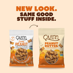 Quinn open pouch spilling pretzel nuggets for grab-and-go convenience
