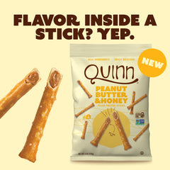 Detailed shot of Quinn pretzel exterior texture highlighting crunchy bite