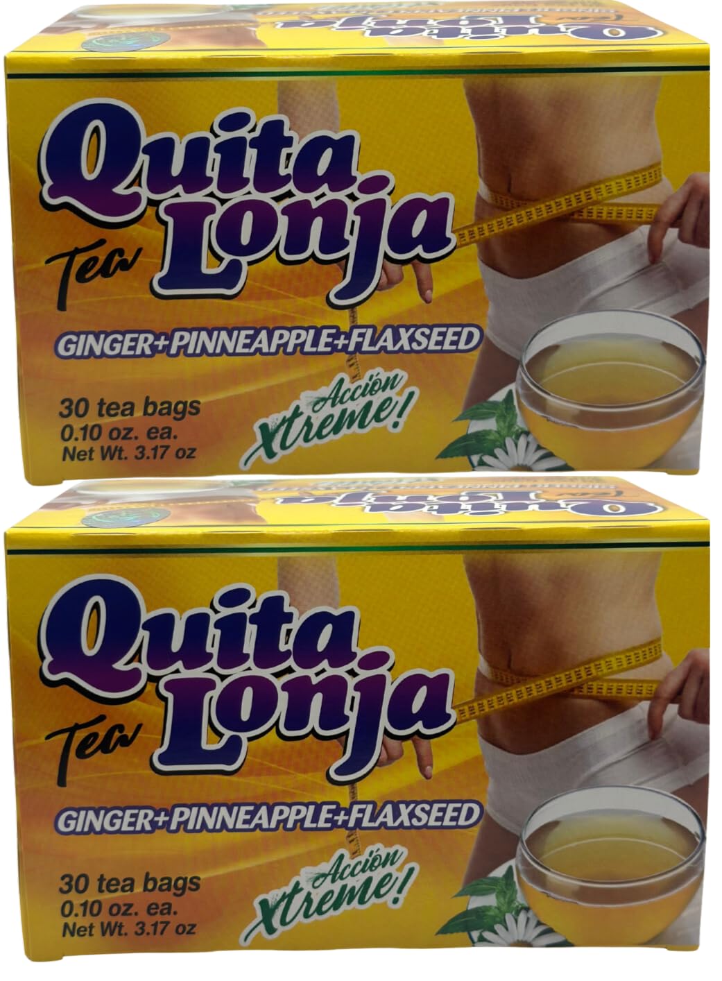 QUITA LONJA front packaging showing two 30-bag boxes for quick stocking benefit