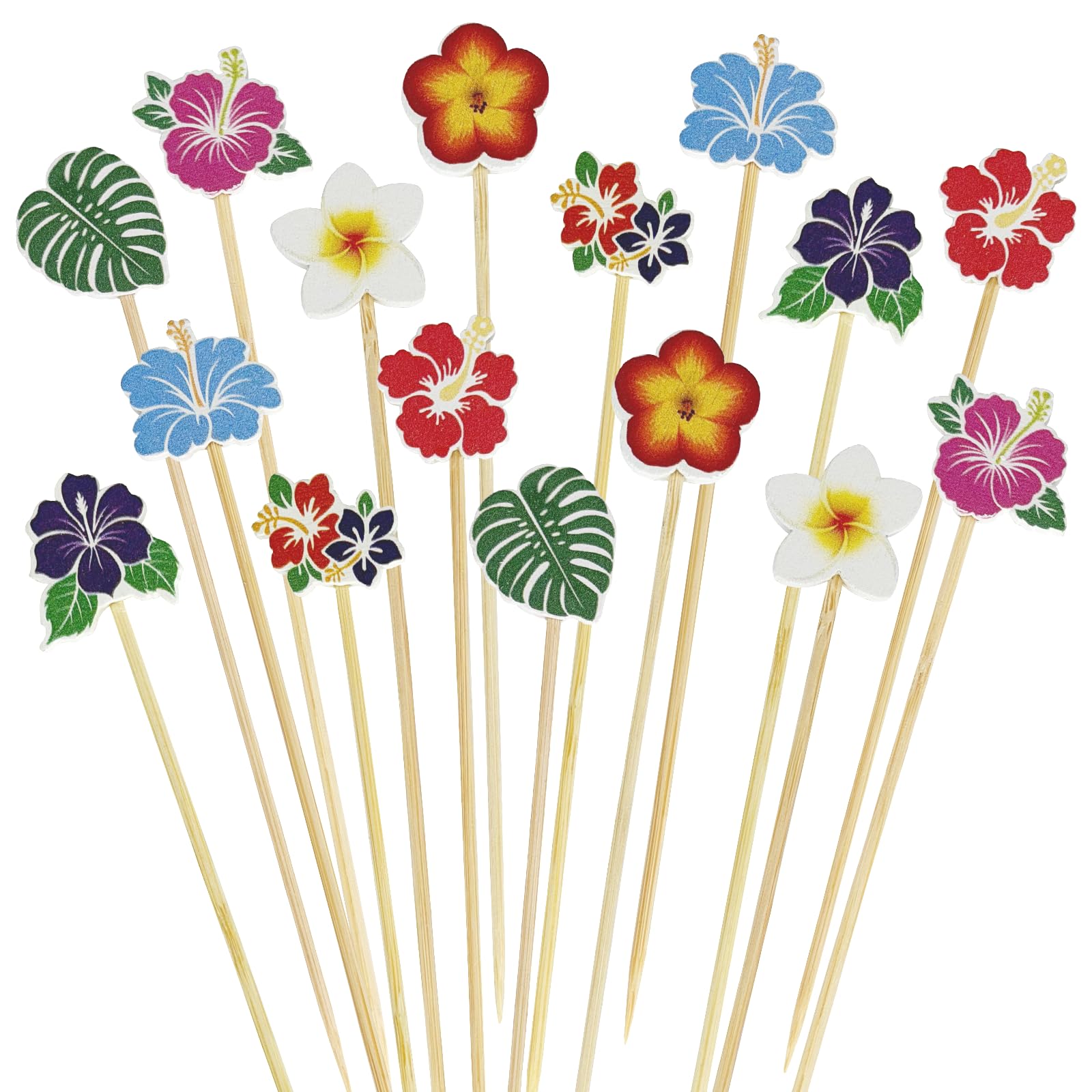 R1chyK1ng front pack of 200 hibiscus picks adds instant tropical decor