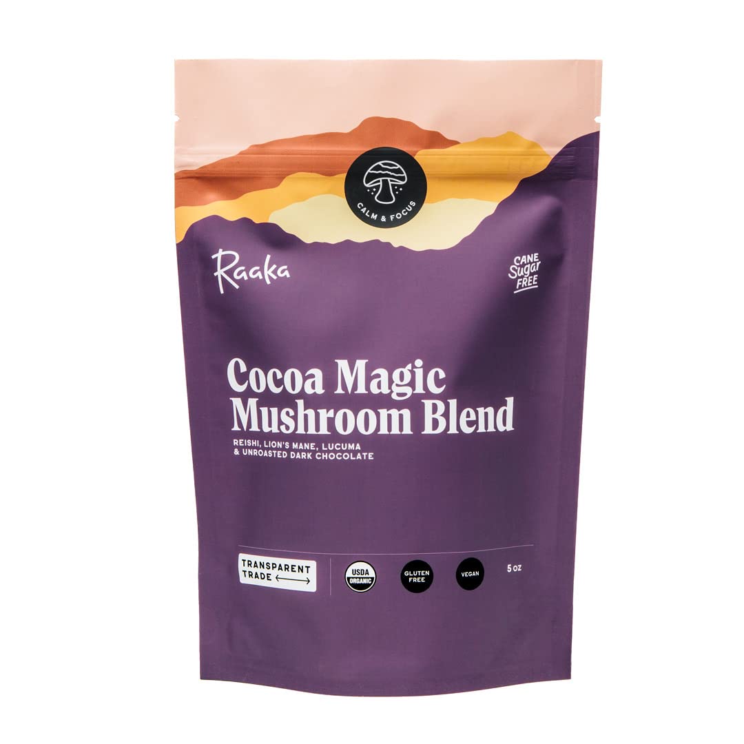 Raaka front packaging of Cocoa Magic showing product branding and size for clear choice