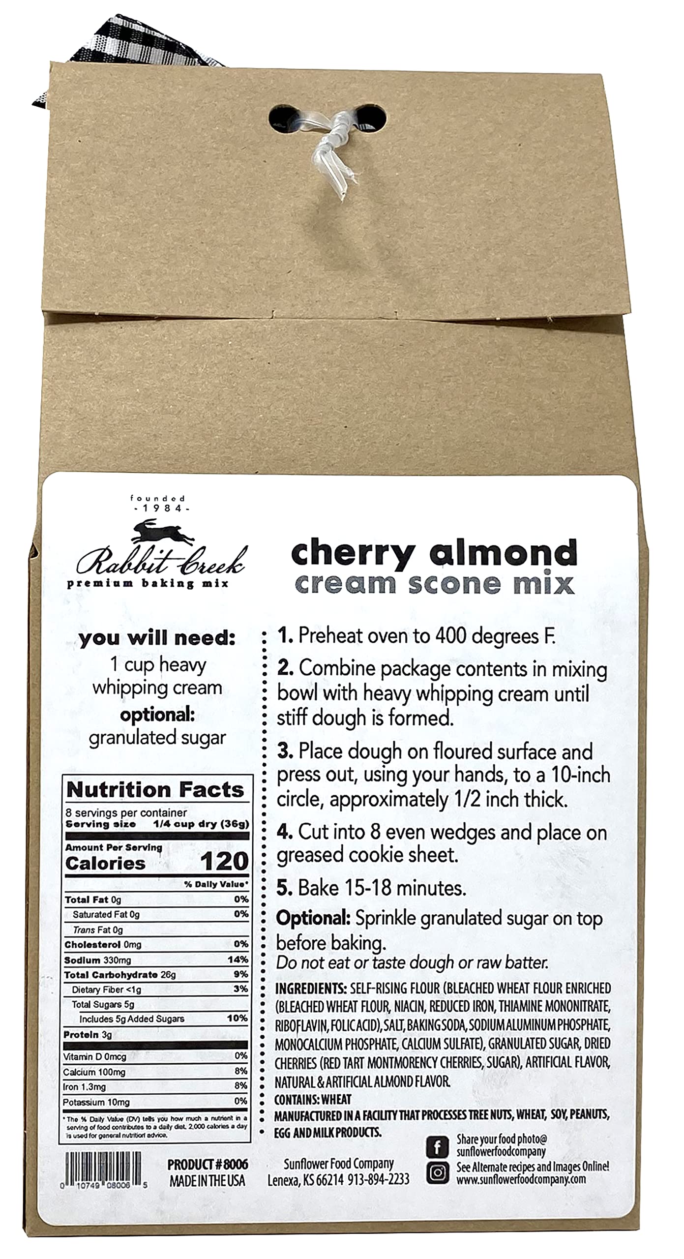 Rabbit Creek close-up of cherry almond scone crumb showing flakiness