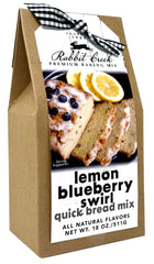 Rabbit Creek front box packaging showing lemon blueberry mix and ease of baking