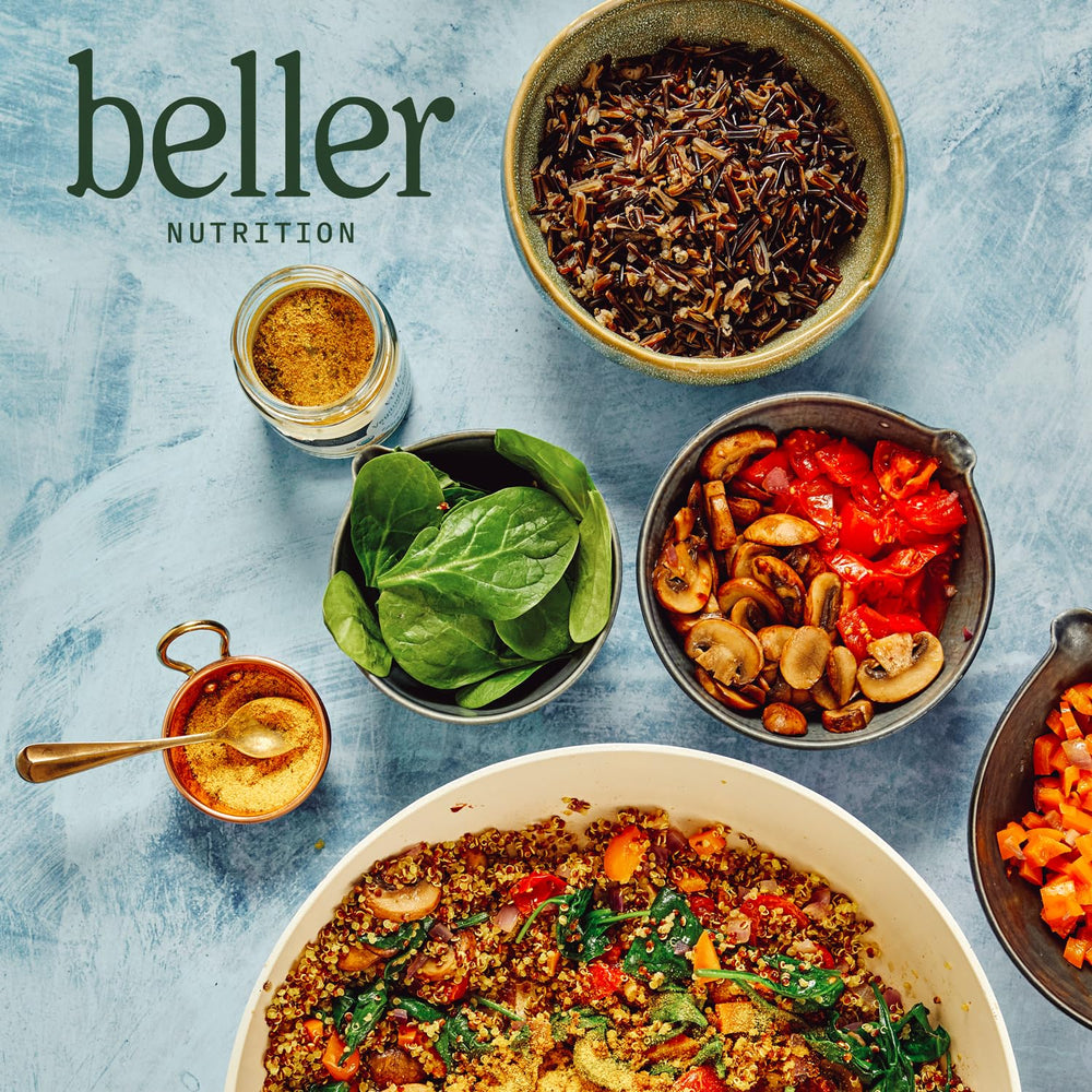 Rachel Beller's Power Pantry in a kitchen lifestyle shot suggesting everyday cooking use