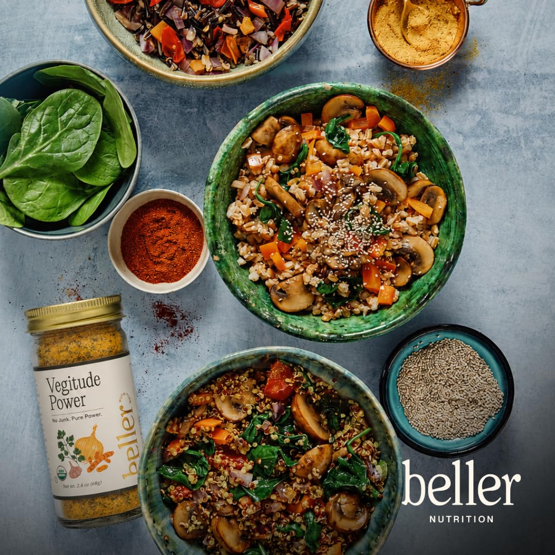 Rachel Beller's Power Pantry held in hand to show jar size and portable convenience