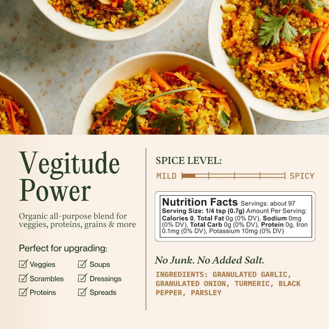 Rachel Beller's Power Pantry sprinkled on roasted veggies adding savory flavor to dishes