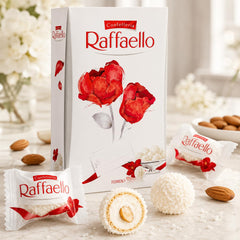 Raffaello individually wrapped piece highlighting convenient freshness for sharing