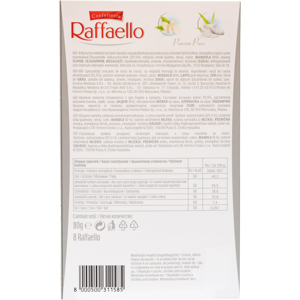 Raffaello lifestyle table setting with treats for elegant entertaining