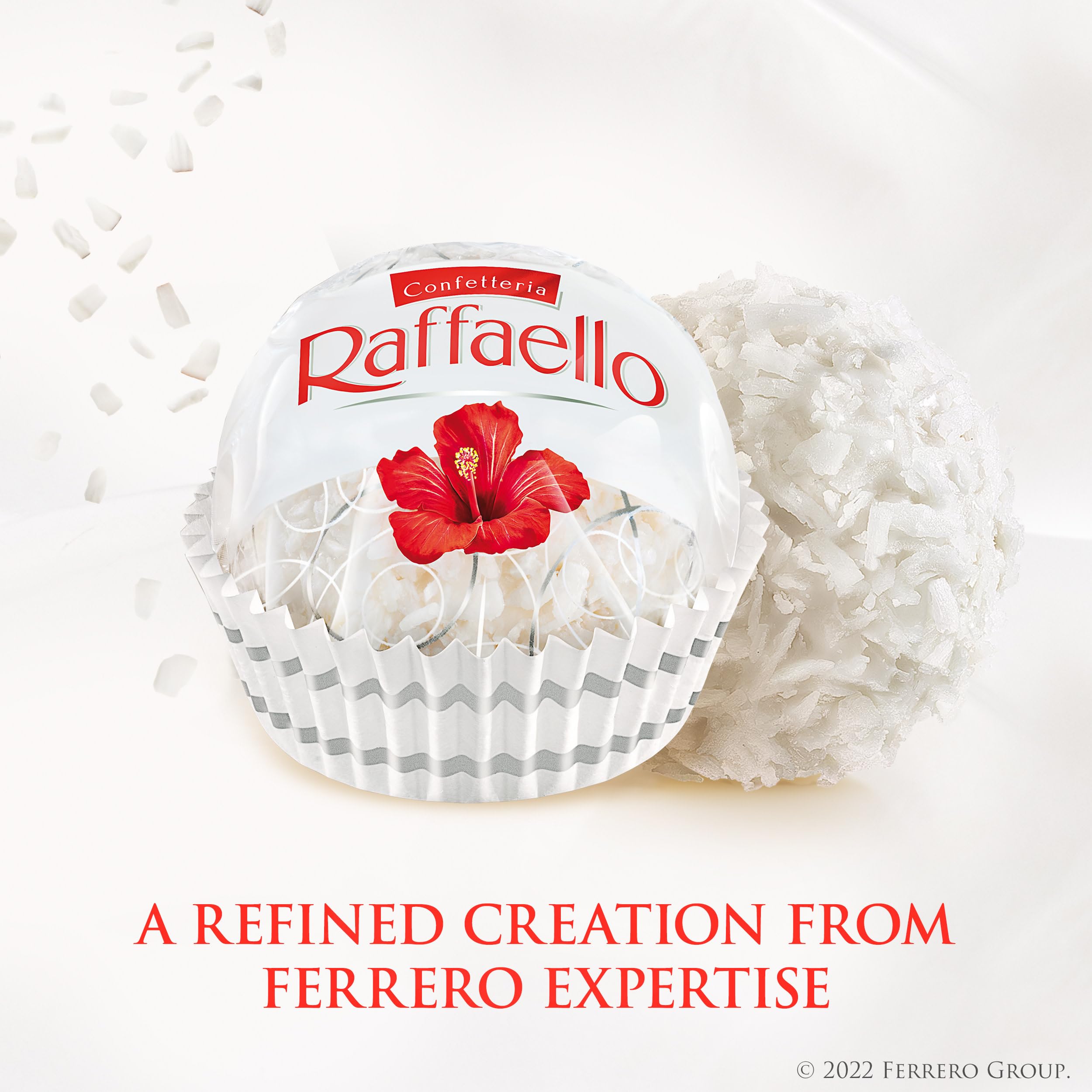 Raffaello cut open showing creamy filling and wafer texture for layered taste