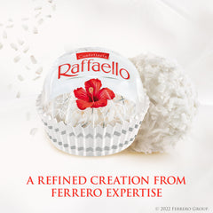 Raffaello cut open showing creamy filling and wafer texture for layered taste