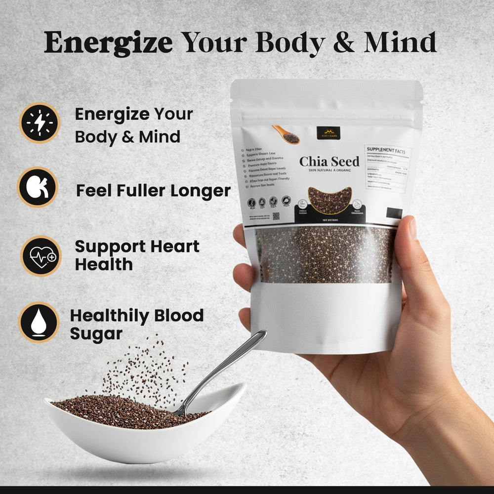 RAFFINO Purely Haven chia blended into a smoothie for thicker texture and nutrition