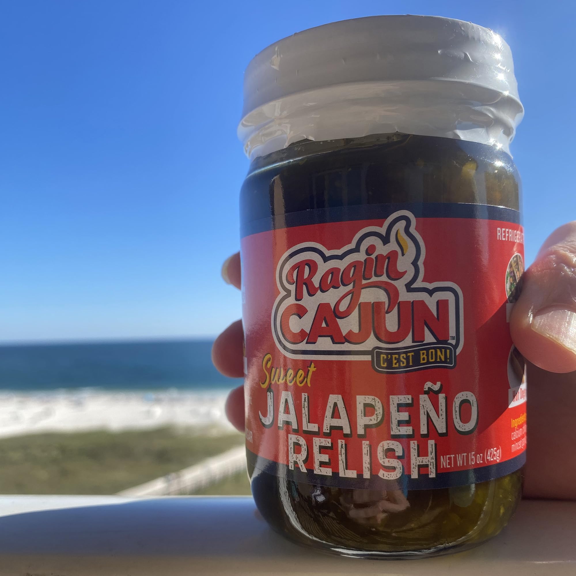 Ragin' Cajun label detail with ingredient list, supports ingredient transparency