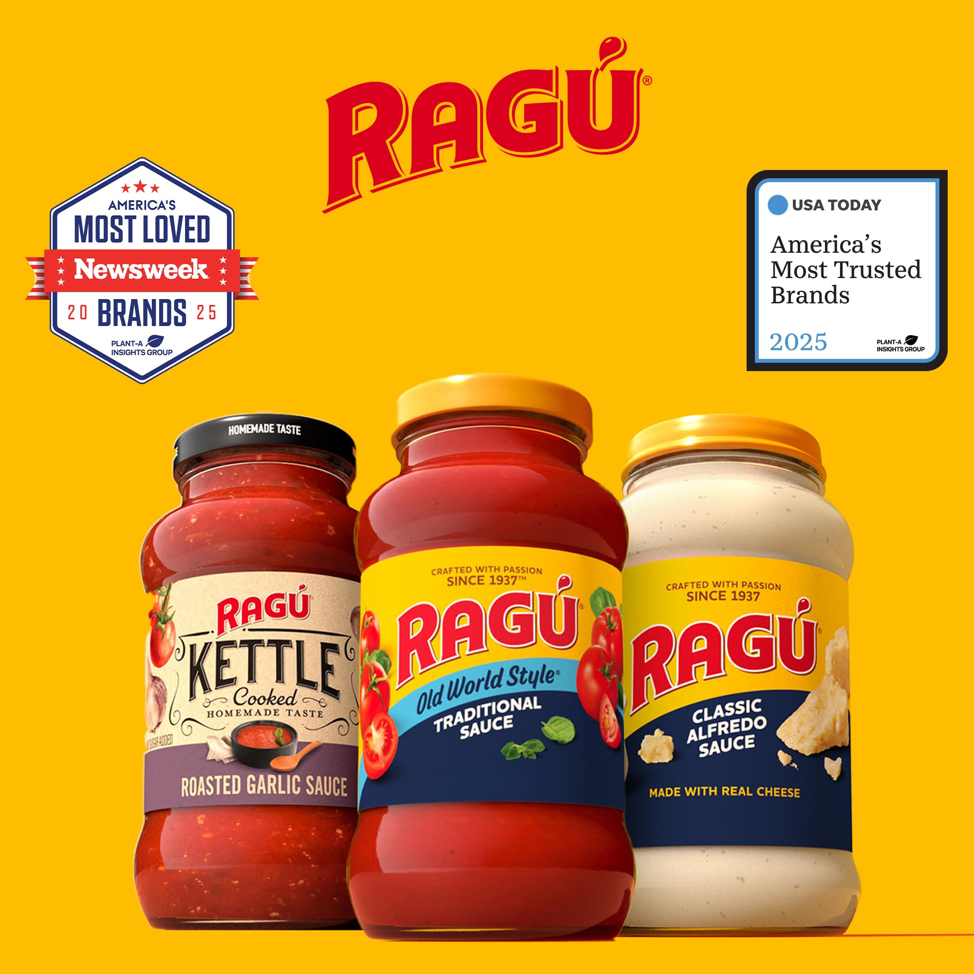 RAGÚ family dinner table scene showing a comforting meal and crowd-pleasing flavor