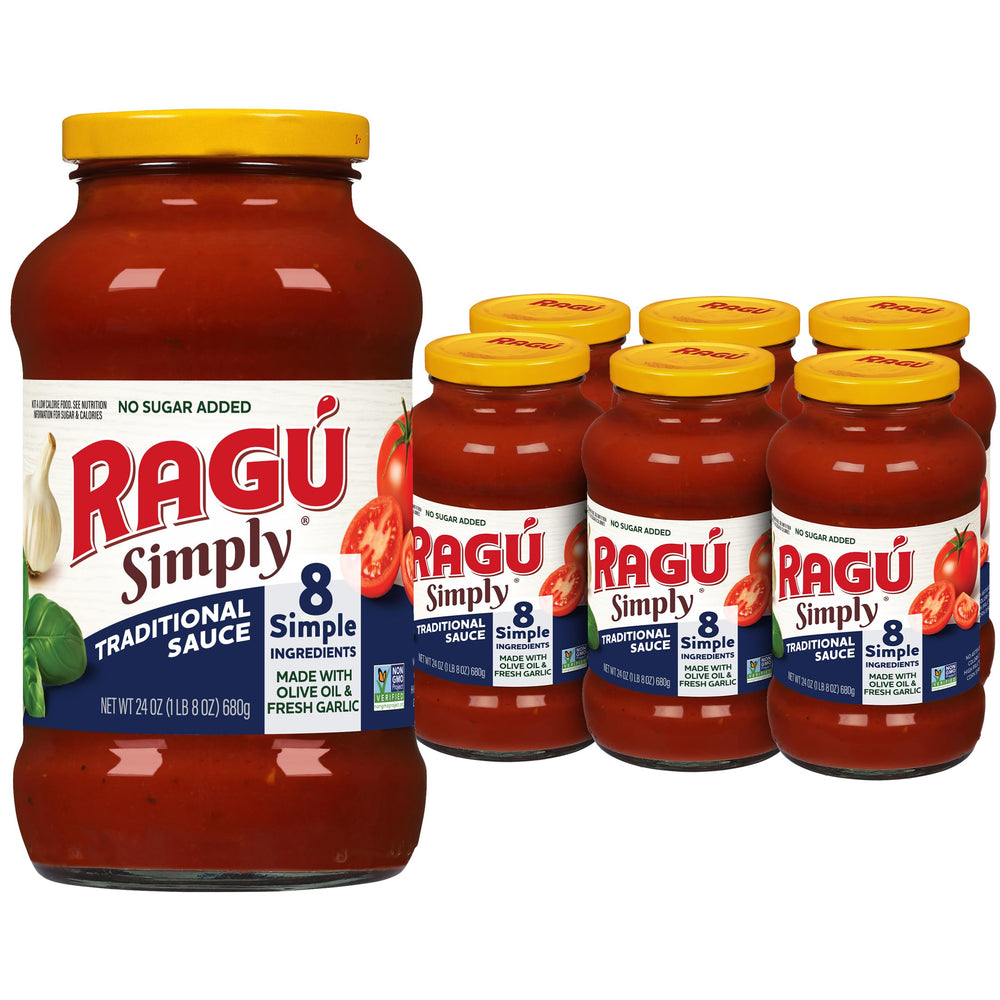 RAGÚ jar front packaging showing label and jar size for quick identification and trust