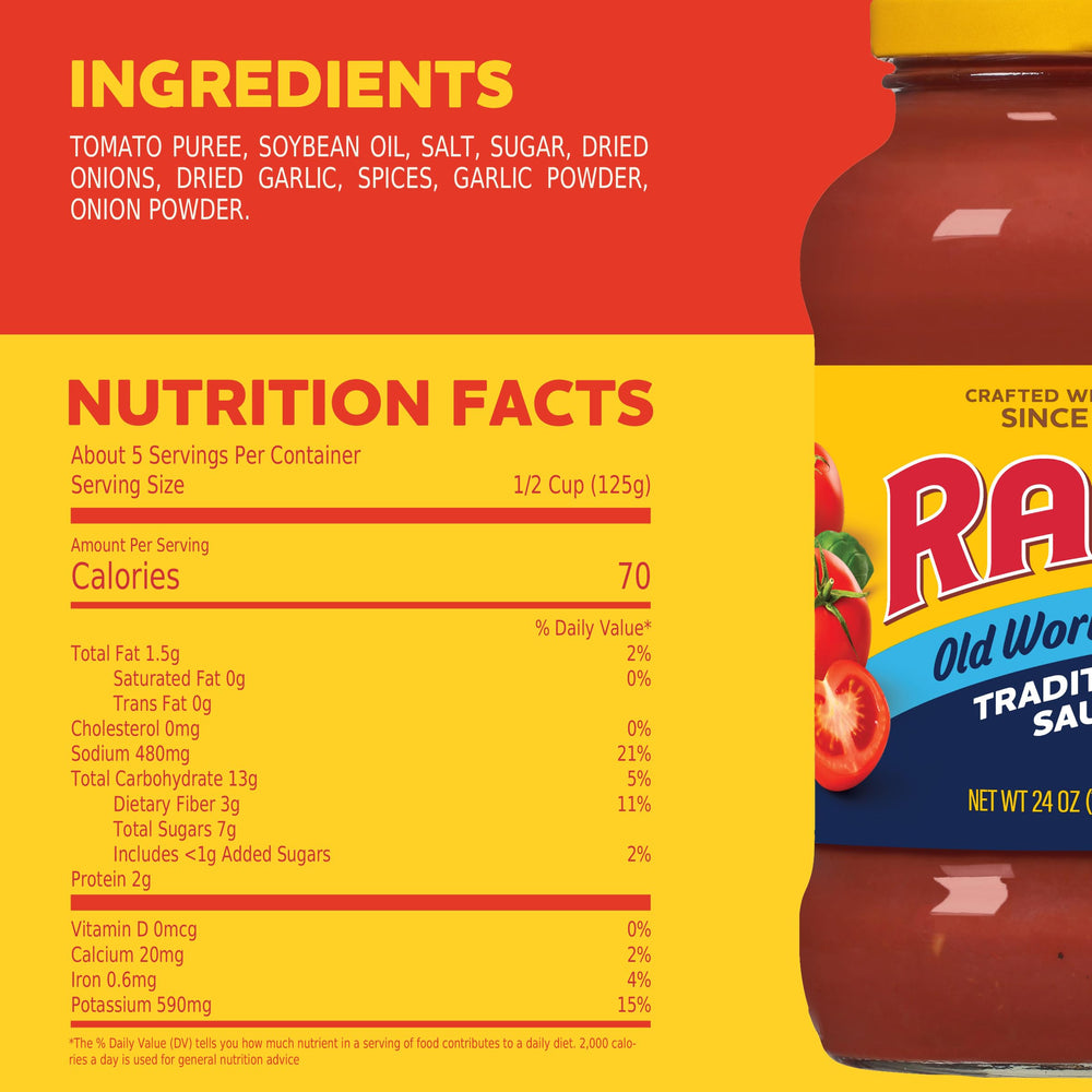 RAGÚ with fresh tomatoes and herbs to convey quality ingredients and authentic taste