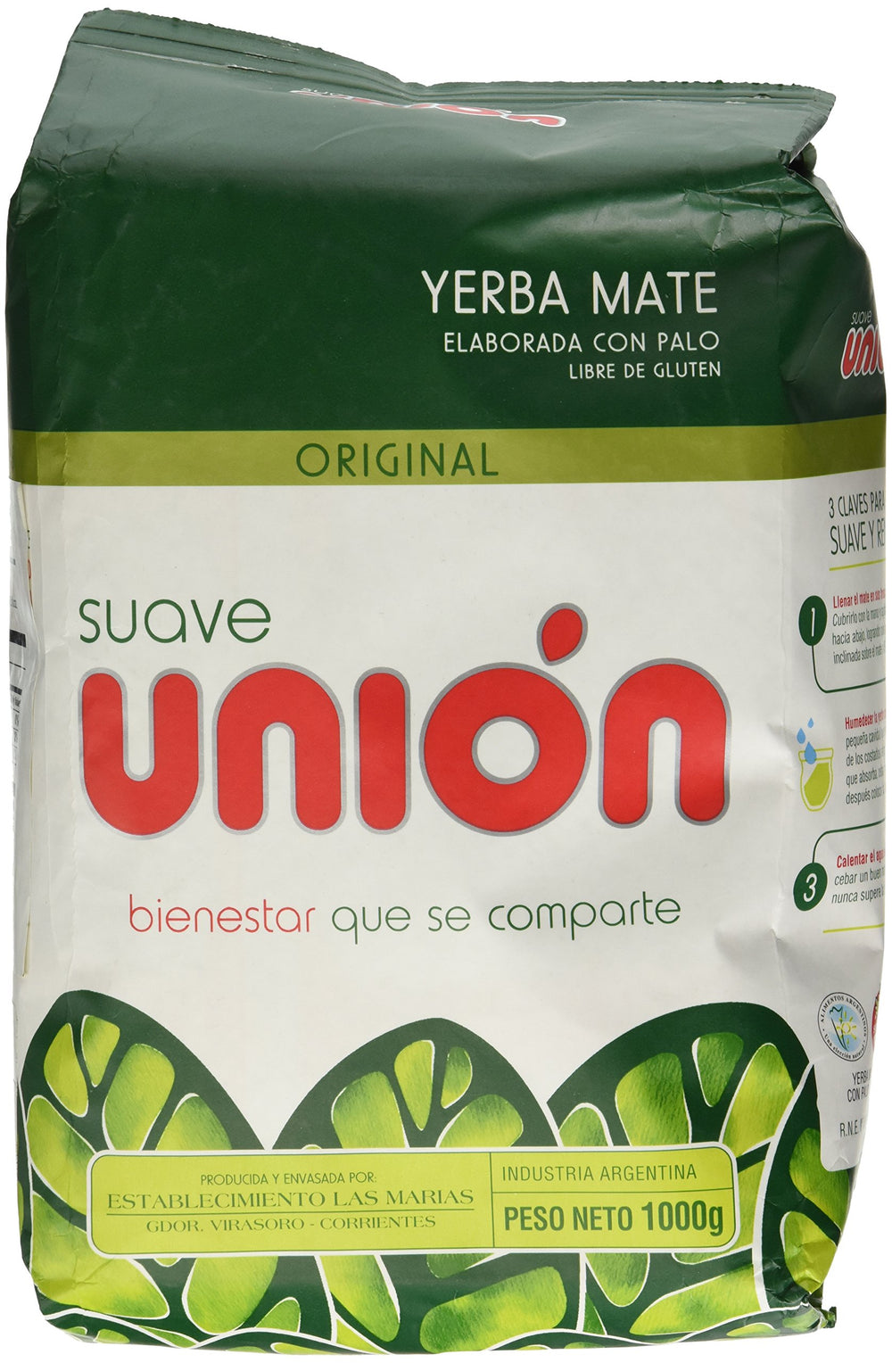 Rain smaller Union Suave front packaging showing 1kg bag and smooth blend benefit