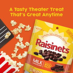 Raisinets open resealable bag ready to pour preserving freshness benefit