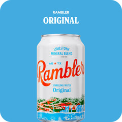 RAMBLER AUTX close-up of can surface highlighting premium finish